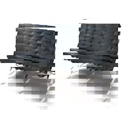 Show details for Mies van der Rohe Barcelona - Loveseat sofa (1929) Picture of Mies van der Rohe Barcelona - Loveseat sofa (1929)